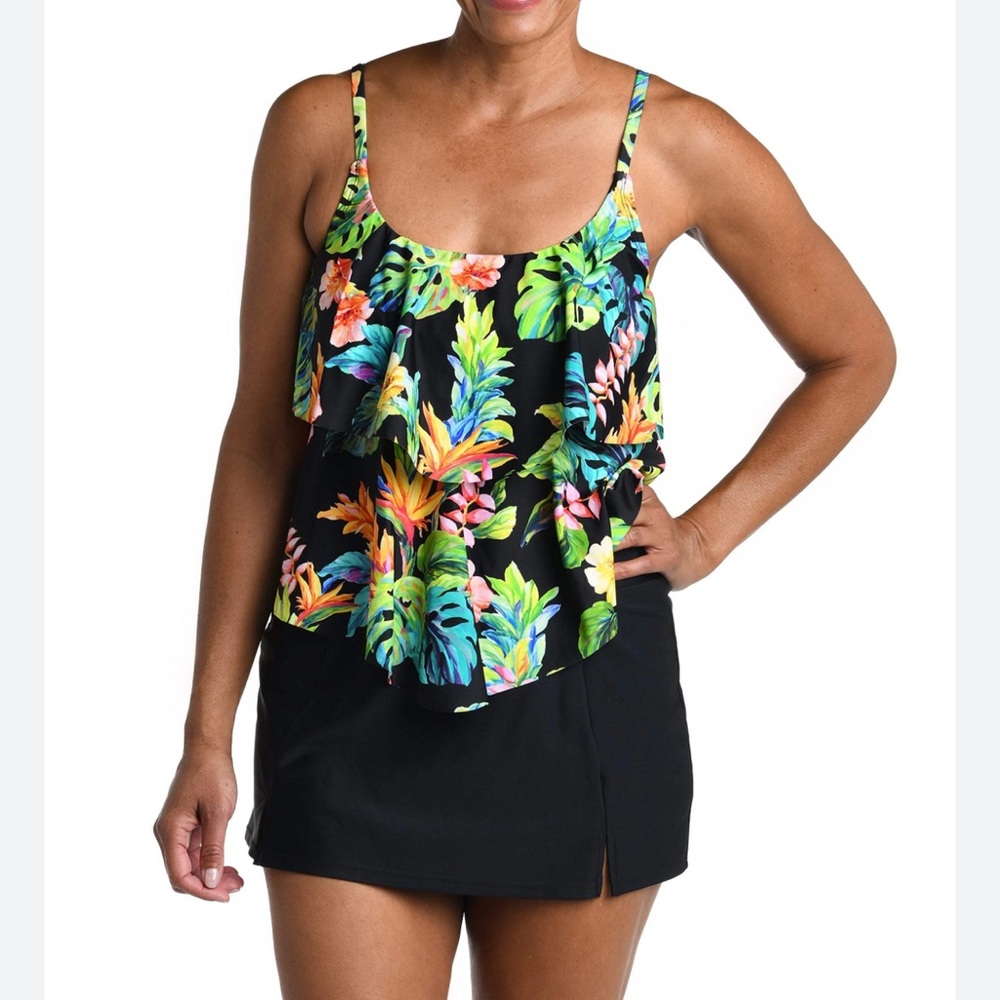 Maximize of hollywood Oahu Oasis Two Tiered Tankini swimming Top